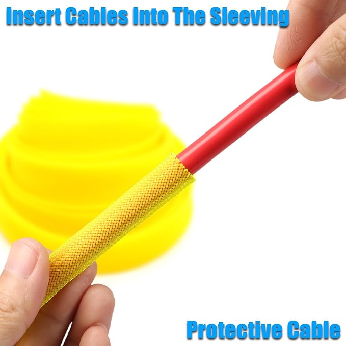 25ft PET Expandable Braided Cable Sleeve 1/4inch Pet Braided Cable Sleeve - Image 4