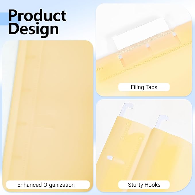 Plastic Hanging File Folders, 24 Pack Manila Hanging Folders，Letter Size - Image 6