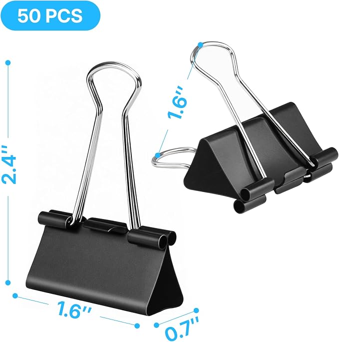 OWLKELA 1.6 Inch Large Binder Clips, and Home Supplies - Image 2