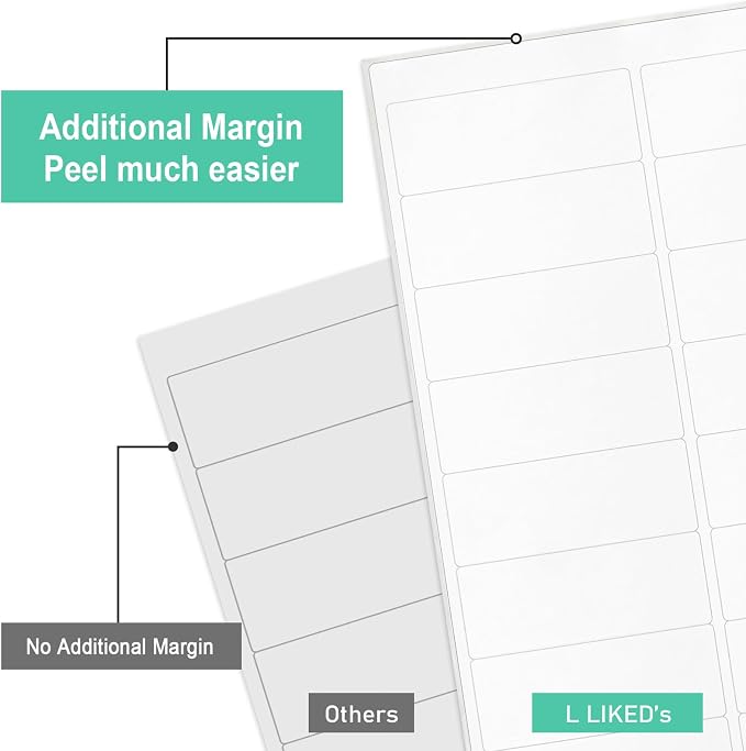 L LIKED Printable Address Labels, 000 Stickers, 30 per Sheet, Mailing Labels - Image 6