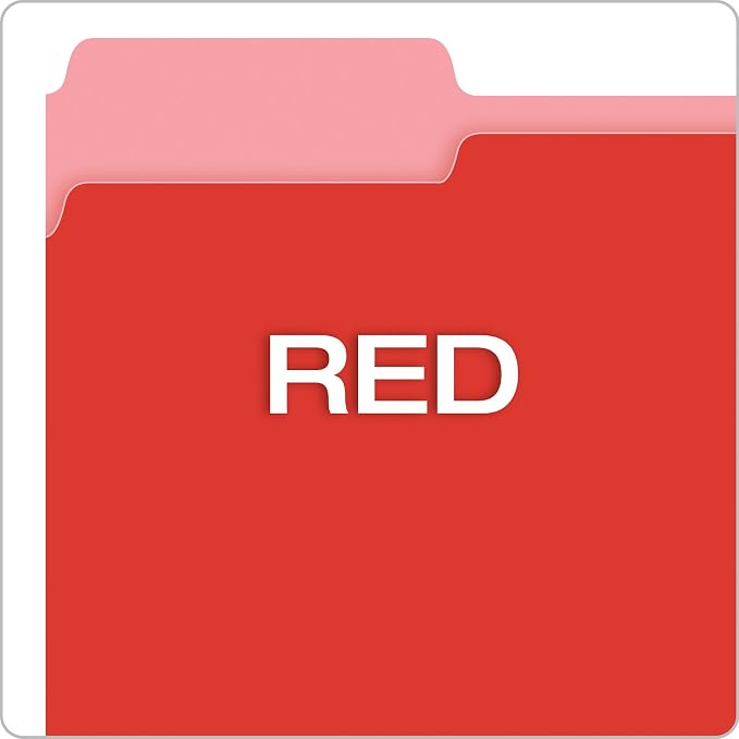Pendaflex Two-Tone Color File Folders, Letter Size, 1/3 Cut, 100 per Box - Image 4