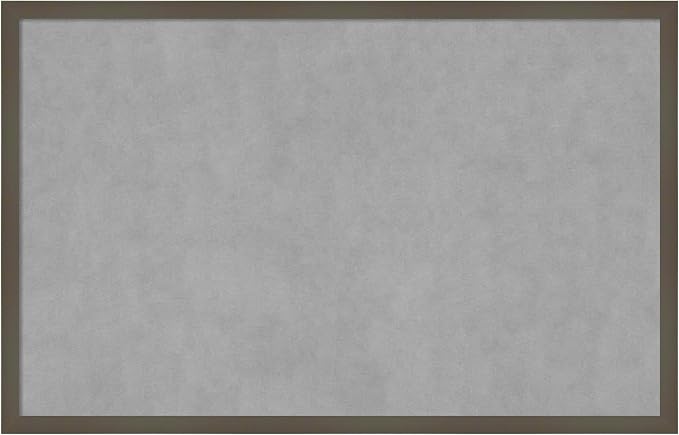 Amanti Art Grey Framed Magnetic Board 21x33 Large Vision Board by AmantiArt