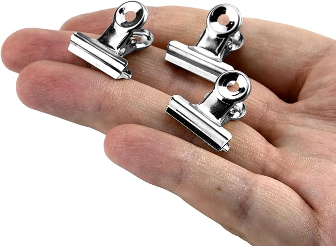 50 Pcs Silver Metal Hinge Clips Small Bulldog Clips Hinge Binder Clips Mini - Image 4