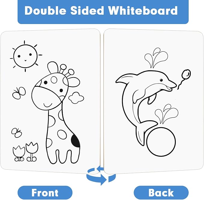 Dry Erase Lapboards, HERKKA 25 Pack Double Sided Small Dry Erase Whiteboards 9 - Image 4