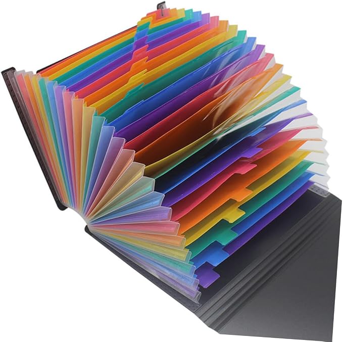 Lurrose 12 Layer PP Rainbow File Folder Multi-Function Accordion Document - Image 3