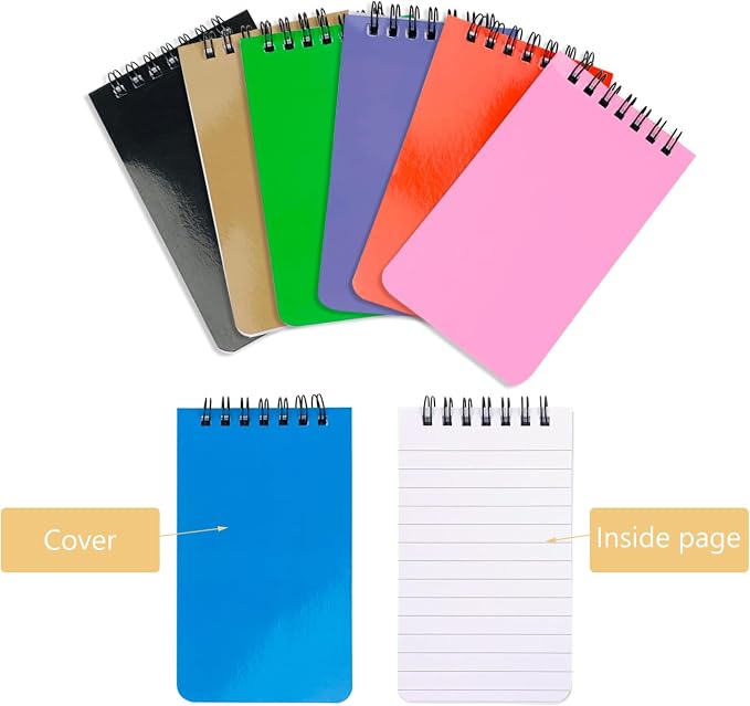 KTOJOY 8 Pack Pocket Notebook Small 3x5 Spiral Notepads - Image 3