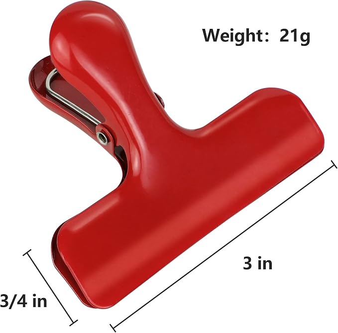 Chip Clips 10 Pack, 3 Inches Wide Metal Bag Clips - Image 3