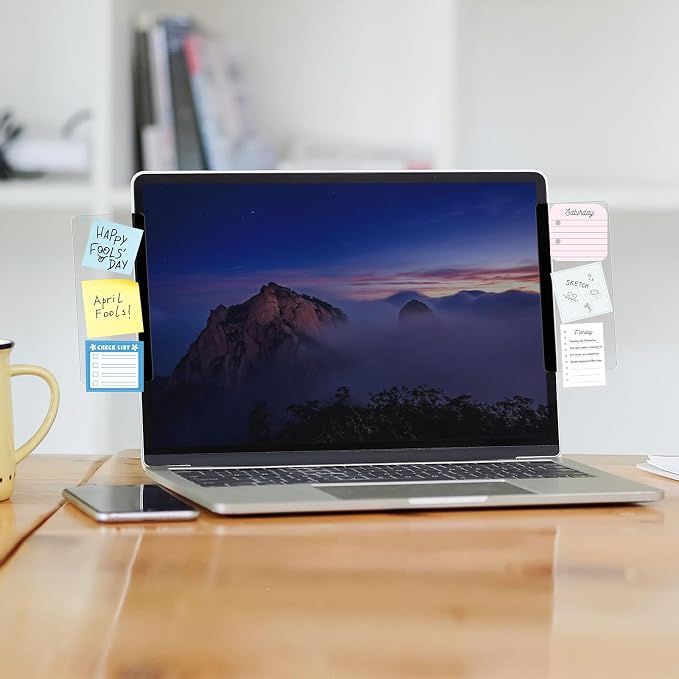 DOLLAR BOSS 2 Pcs 5.5" x 3.1" Transparent Acrylic Monitor Memo Board | Office - Image 8