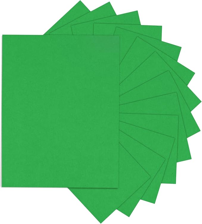 Forest Green Cardstock 8.5 x 11 Thick Printer Paper, Goefun 24 Sheets 80lb Green Card Stock Paper for Christmas Cards Making, Invitations and Craft-DeskLoop Office