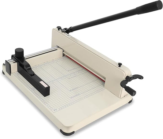 Heavy Duty Paper Cutter, 12 inch Guillotine Paper Cutter Industrial-Grade Steel Blade with Safety Lock, Guillotinas para Cortar Papel Paper Trimmer for Office, School, Crafting Cardstock-DeskLoop Office