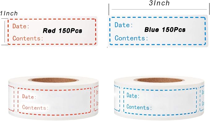 300pcs Removable Freezer Labels, Yoget 1 x 3 Inch Food Labels, Refrigerator - Image 2