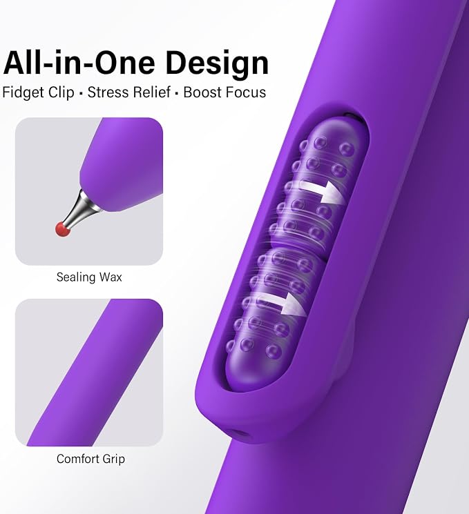 8 Pack Colored Gel Pens, Vibrant Color Ink, Fidget Spinner | Stress Relief - Image 3