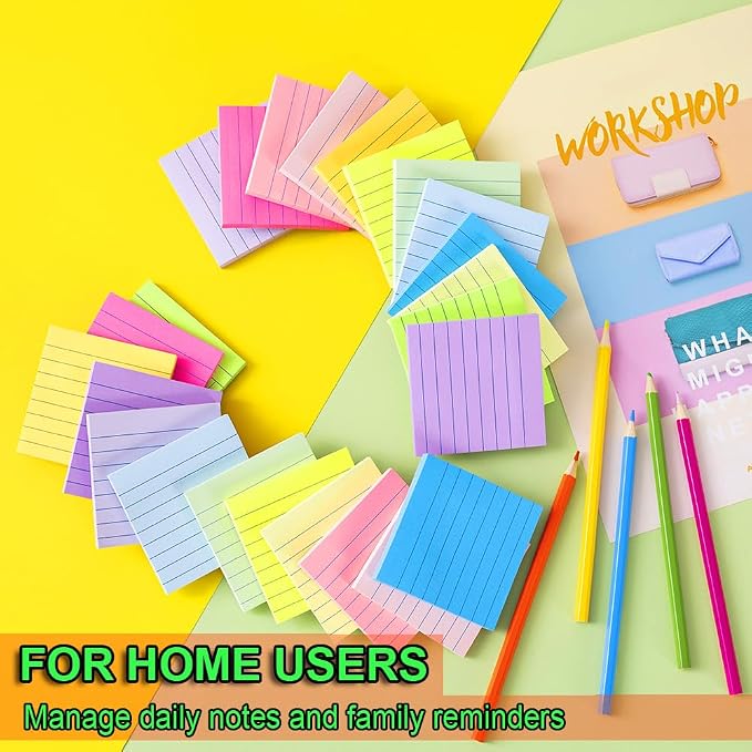 Lined Sticky Notes 3x3 in, Notepads - Image 5