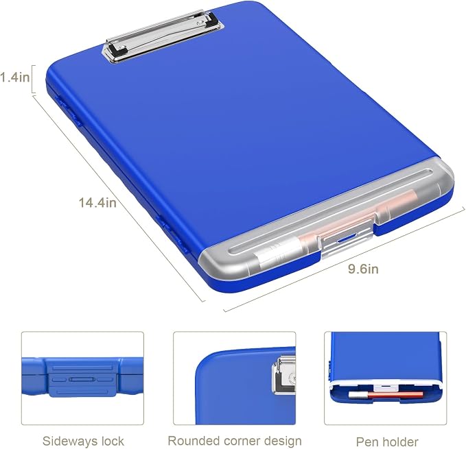 Piasoenc Clipboard with Storage, 8.5 x 11 Organization Box with Pen Holder and - Image 3