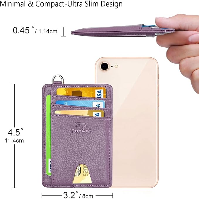 FurArt Slim Minimalist Wallet RFID Credit Card Holder - Image 7
