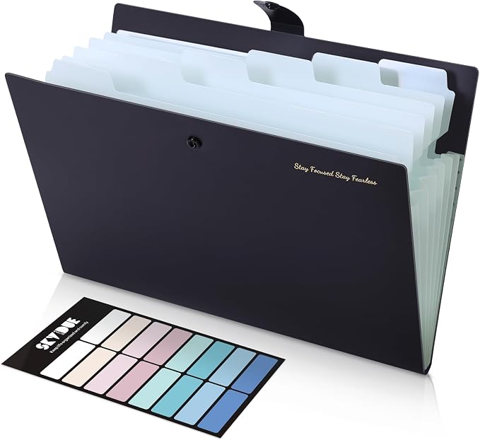 SKYDUE 7-Pocket Expanding File Folder, Professional Accordion Document Organizer by SKYDUE
