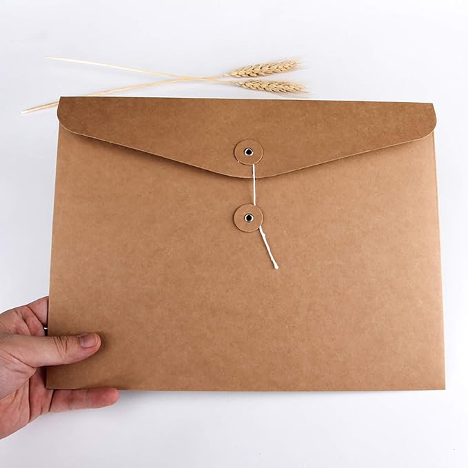 VANRA Kraft String Envelope File Folder Project Pockets File Jacket Document - Image 7