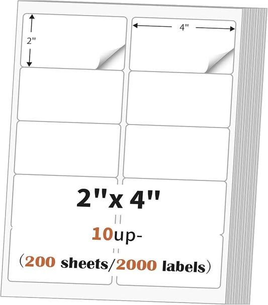 2"x 4" Address Labels Sticker Paper by MultiLabel