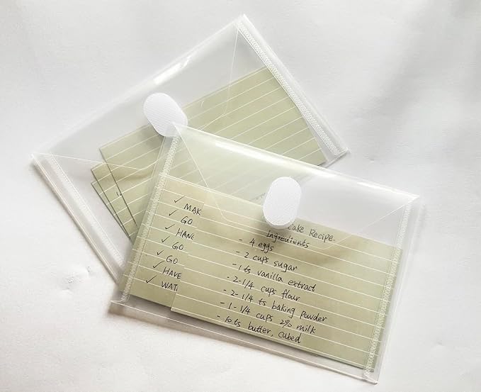 24pcs 4x6 Plastic Clear Envelopes Receipt Coupon Stickers Stamps Storage Case - Image 6