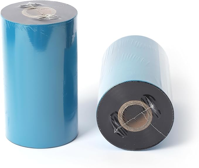 5.12'' x 1476' Premium Resin Enhanced Wax Ribbon, 130mm x 450m Black Thermal Transfer Ribbon, Barcode Thermal Label Printer Ribbon, CSO-Ink Outside, 1'' Core for Zebra, TSC, GoDex, Citizen (1 Roll)-DeskLoop Office