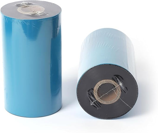 5.12'' x 1476' Premium Resin Enhanced Wax Ribbon, 130mm x 450m Black Thermal Transfer Ribbon, Barcode Thermal Label Printer Ribbon, CSO-Ink Outside, 1'' Core for Zebra, TSC, GoDex, Citizen (1 Roll)-DeskLoop Office