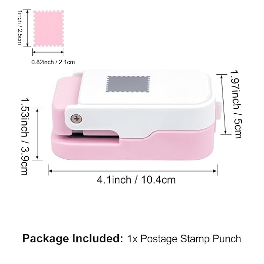 CYFUN DESIGN Stamp Punch, 1x0.8inch Rectangle Stamp Cutter Hole Puncher - Image 4