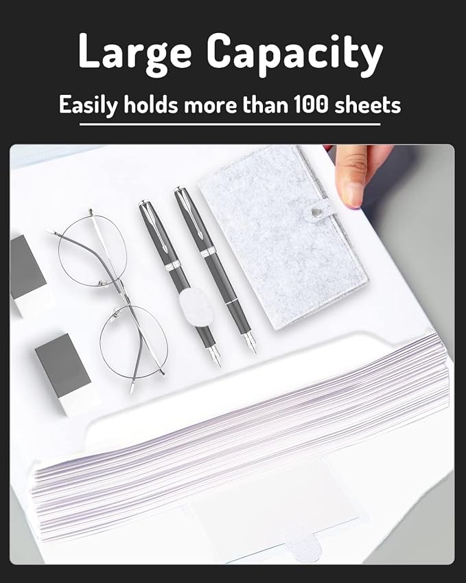 Forvencer Binder Pocket, 24 Pack Super Heavyweight Poly Binder Pocket - Image 4