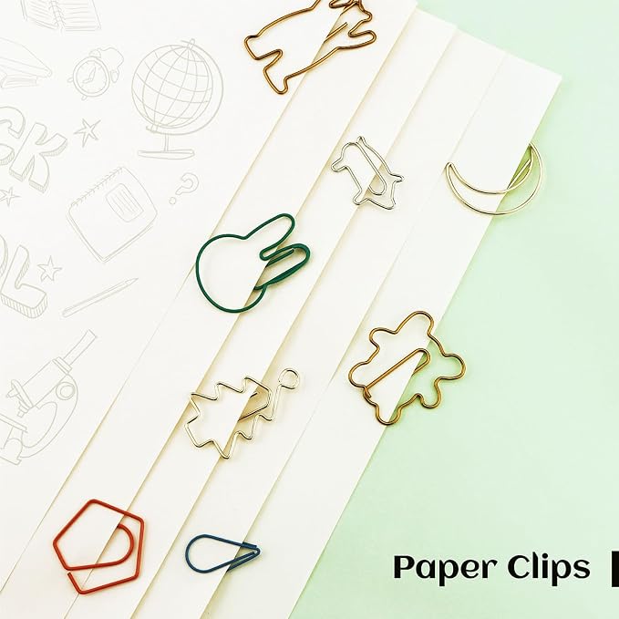 150 Pcs Mixed Cute Paper Clips, Fun Office Supplies Gifts - Image 6
