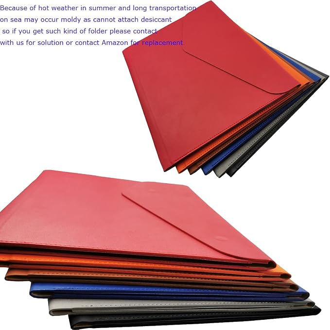PU Leather A4 File Folder Document Holder Waterproof Portfolio Envelope Folder - Image 7