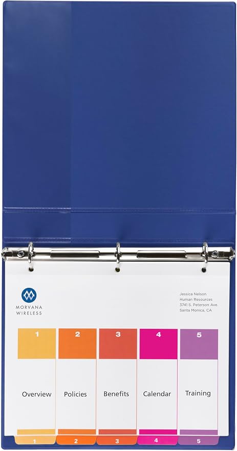 Avery Dividers for 3 Ring Binders, 5 Tabs per Set, Customizable Table of - Image 8