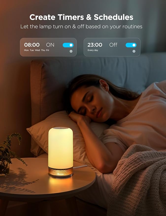Govee RGBIC Smart Table Lamp 2, Touch Bedside Small Table Lamp Compatible - Image 7