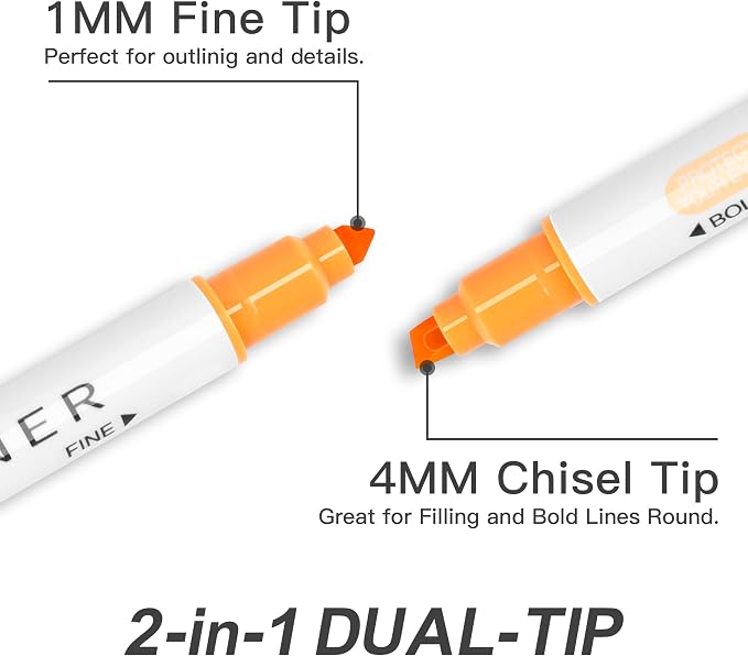 HANKU Pastel Highlighters, Dual Tip Unique Retro Colors, Quick Dry Aesthetic - Image 2