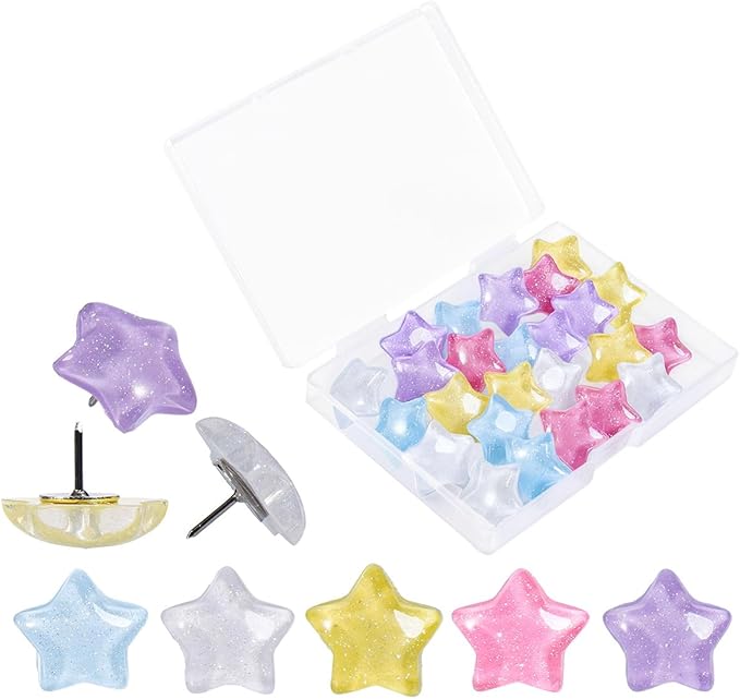 25 Pcs Decorative Thumb Tacks, Cute Decorative Push Pins by Unknown