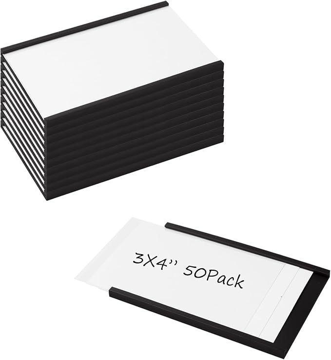 Realth C Channel Magnetic Label Holders 50 Pack 3'' x 4'' - Image 6