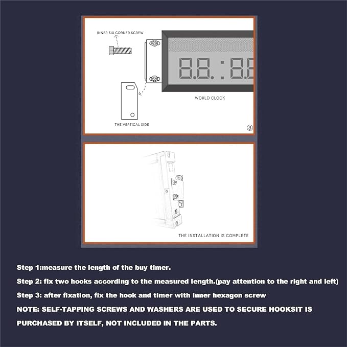Digital World Time Zones Clock for 6 Cities, Adjustable Brightness LED Display - Image 5