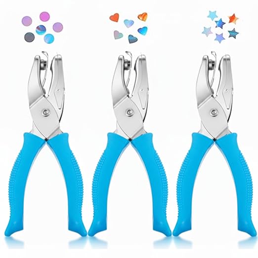 Zonon 3 Pcs Hole Punch Shapes Single Hole Paper Punchers by Zonon