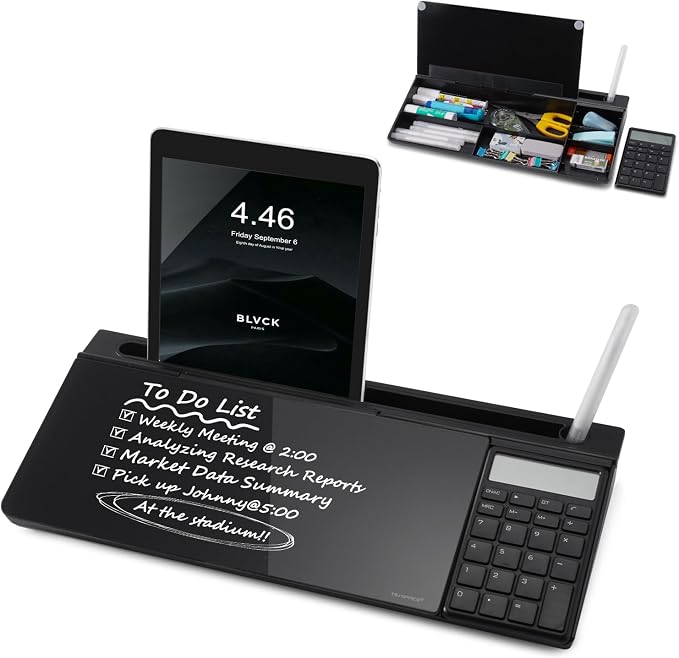 Small Glass Desktop Whiteboard Dry-Erase-Board by TSJOFFICE-WipeCleanThinkGreenWorkSmart