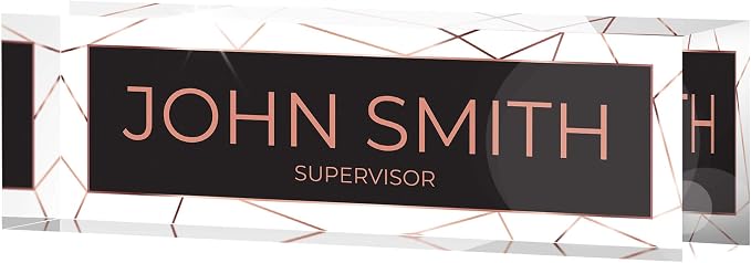 Desk Name Plate Personalized, Custom Name Plates 2½/x8 Inches, Thick by MySignCenter