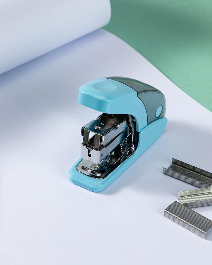 PAPERPAL Effortless Mini Stapler Set, 20 Sheet Capacity, Light Blue | Mini - Image 6