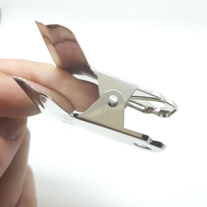 Daycount® Pack of 3 Bulldog Clips 3 Inch, Stainless Steel Large Metal Hinge - Image 2
