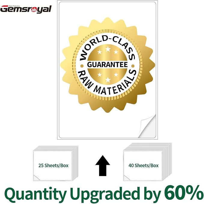 Gemsroyal 2"×4" Address Labels Printable, 4×2 inch White Matte Shipping Label - Image 3
