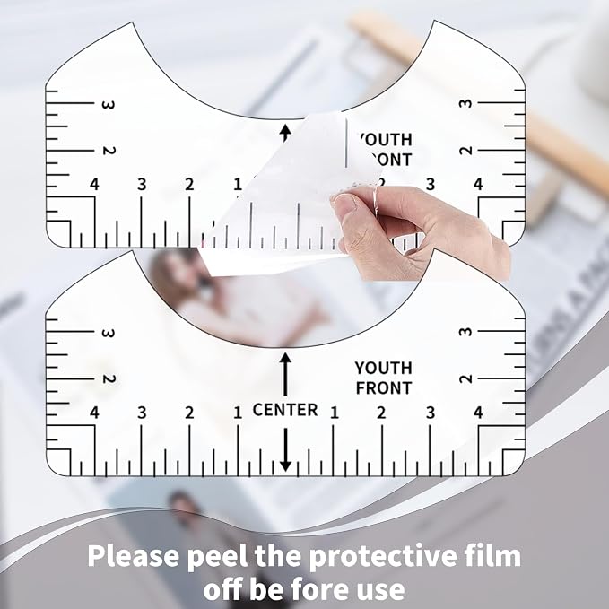 12pcs Tshirt Ruler Guide for Vinyl Alignment, T Shirt Measurement Accessories - Image 4