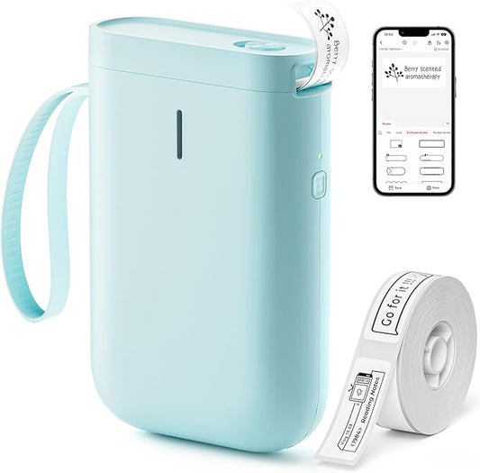 NIIMBOT Label Maker Machine D11 Label Printer Portable Wireless Connection Multiple Templates Available for Phone Easy to Use Office Home Organization USB Rechargeable-DeskLoop Office
