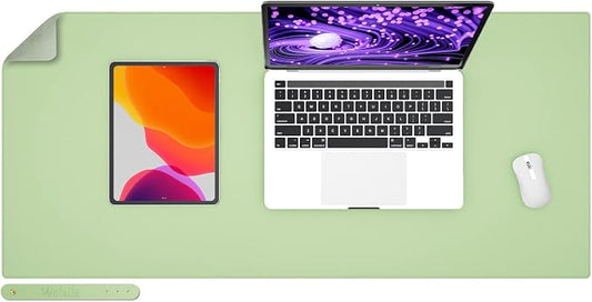 Wolaile PU Leather Desk Pad, 36x17 in Large Computer Desk Mat, Waterproof by Wolaile