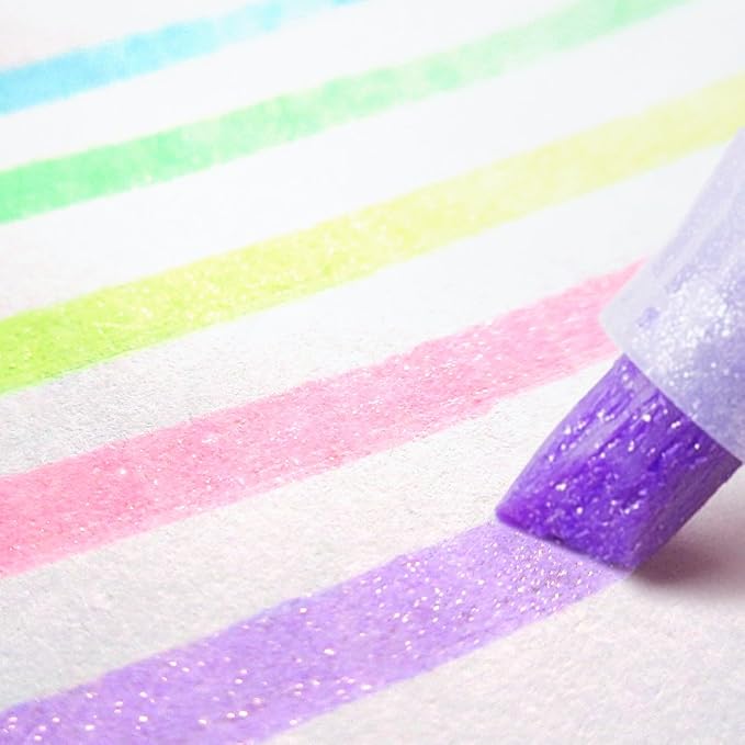 Zebra Glitter Highlighter, 5 Color Set - Image 2