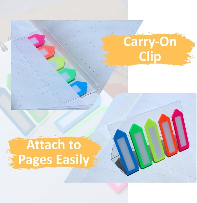 500 pcs Sticky Tabs for Books & Notebooks, Transparent Writable Page Markers - Image 4