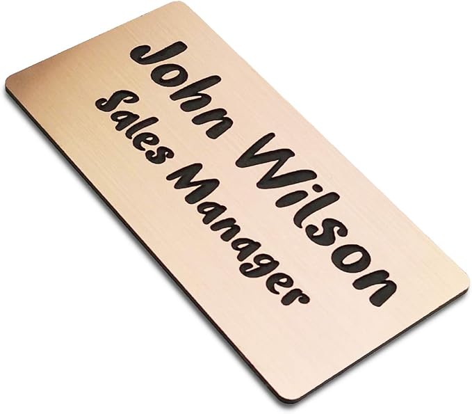 SINYUDUN Custom Engraved Name Tag Badges by Unknown