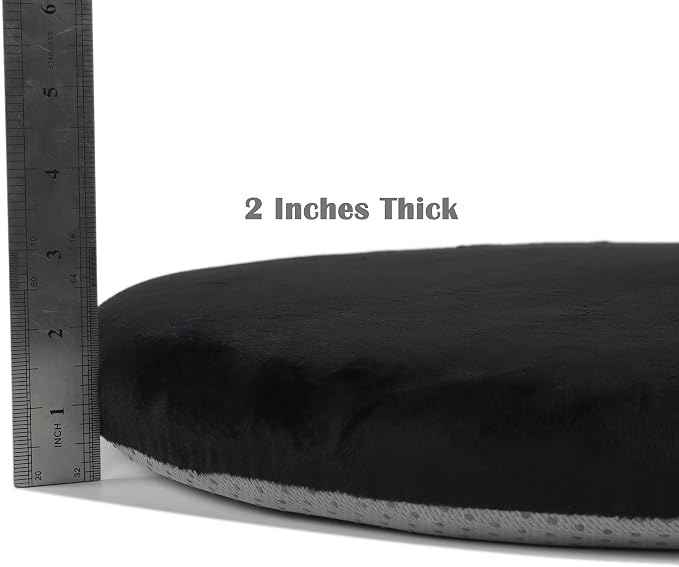 Sigmat Memory Foam Seat Cushion Anti-Slip Soft Round Chair Pad 18 Inch Velvet - Image 5