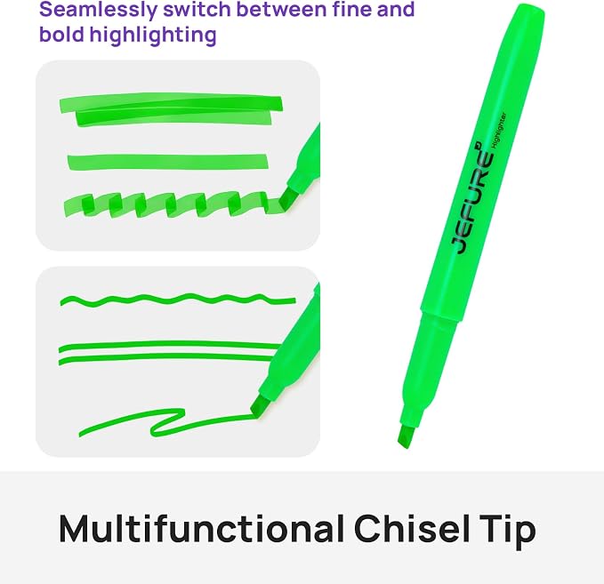 12 Pcs Highlighters, Chisel Tip, Note-Taking, Teacher & Student Supplies - Image 2