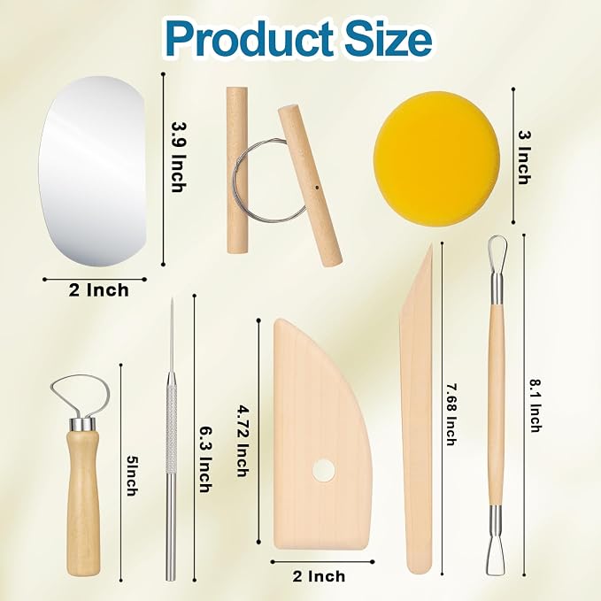 Amrules Clay Tools Kit, Practical Polymer Sculpting Tool Kit, Air Dry Clay Tool - Image 2